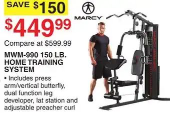 Dunham's Sports MARCY MWM-990 150 LB. HOME TRAINING SYSTEM offer
