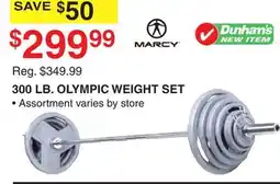 Dunham's Sports MARCY 300 LB. OLYMPIC WEIGHT SET offer