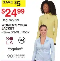 Dunham's Sports SOLA, RM, YOGALUX, 90 DEGREE WOMEN'S YOGA JACKET offer