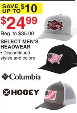 Dunham's Sports SELECT MEN'S HEADWEAR offer