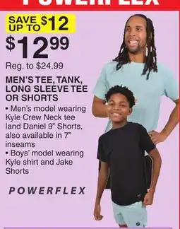 Dunham's Sports POWERFLEX MEN'S TEE, TANK, LONG SLEEVE TEE OR SHORTS offer