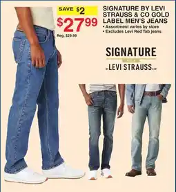 Dunham's Sports SIGNATURE BY LEVI STRAUSS & CO GOLD LABEL MEN'S JEANS offer