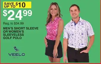 Dunham's Sports VEELO MEN'S SHORT SLEEVE OR WOMEN'S SLEEVELESS GOLF POLO offer