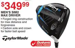 Dunham's Sports MEN'S SIM2 MAX DRIVER offer
