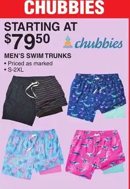 Dunham's Sports CHUBBIES MEN'S SWIM TRUNKS offer