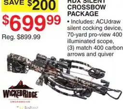 Dunham's Sports WICKED RIDGE HDX SILENT CROSSBOW PACKAGE offer