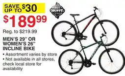 Dunham's Sports HUFFY MEN'S 29 OR WOMEN'S 26 INCLINE BIKE offer