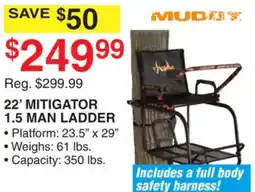 Dunham's Sports 22' MITIGATOR 1.5 MAN LADDER offer