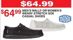 Dunham's Sports MEN'S WALLY OR WOMEN'S WENDY STRETCH SOX CASUAL SHOES offer