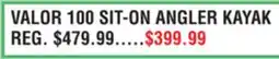 Dunham's Sports VALOR 100 SIT-ON ANGLER KAYAK offer