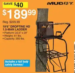 Dunham's Sports MUDDY 18'6 DROPTINE HD 1.5-MAN LADDER offer