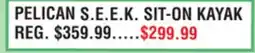 Dunham's Sports PELICAN S.E.E.K. SIT-ON KAYAK offer