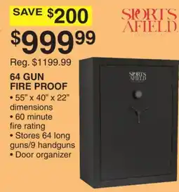 Dunham's Sports SPORTS AFIELD 64 GUN FIRE PROOF offer