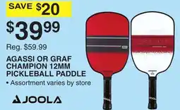 Dunham's Sports JOOLA AGASSI OR GRAF CHAMPION 12MM PICKLEBALL PADDLE offer