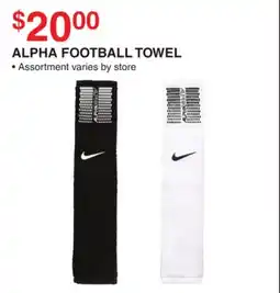 Dunham's Sports NIKE ALPHA FOOTBALL TOWEL offer