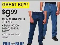 Dunham's Sports FULL BLUE MEN'S UNLINED JEANS offer