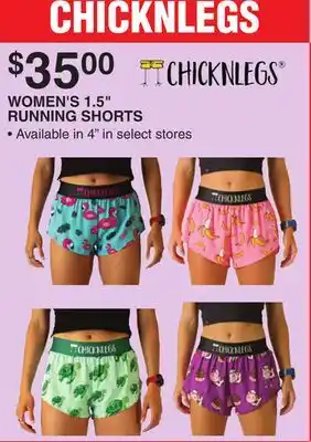 Dunham's Sports CHICKNLEGS WOMEN'S 1.5 RUNNING SHORTS offer