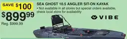 Dunham's Sports VIBE SEA GHOST 10.5 ANGLER SIT-ON KAYAK offer