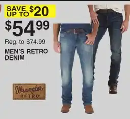 Dunham's Sports WRANGLER MEN'S RETRO DENIM offer