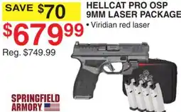 Dunham's Sports SPRINGFIELD ARMORY HELLCAT PRO OSP 9MM LASER PACKAGE offer
