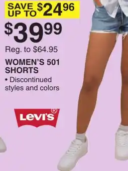 Dunham's Sports LEVI'S WOMEN'S 501 SHORTS offer