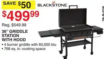 Dunham's Sports BLACKSTONE 36 GRIDDLE STATION WITH HOOD offer