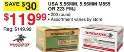 Dunham's Sports WINCHESTER USA 5.56MM, 5.56MM M855 OR 223 FMJ offer