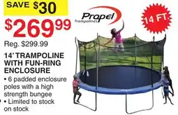 Dunham's Sports 14' TRAMPOLINE WITH FUN-RING ENCLOSURE offer