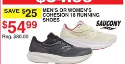 Dunham's Sports SAUCONY MEN'S OR WOMEN'S COHESION 18 RUNNING SHOES offer