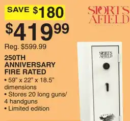 Dunham's Sports SPORTS AFIELD 250TH ANNIVERSARY FIRE RATED offer