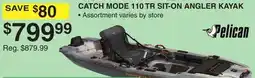 Dunham's Sports PELICAN CATCH MODE 110TR SIT-ON ANGLER KAYAK offer