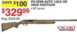 Dunham's Sports ESCORT SHOTGUNS PS SEMI-AUTO 12GA OR 20GA SHOTGUN offer