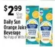 Pioneer Supermarkets Daily Sun Orange Juice Beverage offer