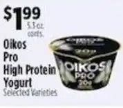Pioneer Supermarkets Oikos Pro High Protein Yogurt offer