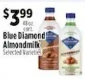 Pioneer Supermarkets Blue Diamond Almondmilk offer