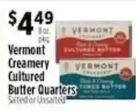 Pioneer Supermarkets Vermont Creamery Cultured Butter Quarters offer