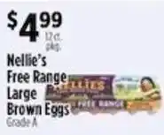 Pioneer Supermarkets Nellie's Free Range Large Brown Eggs offer