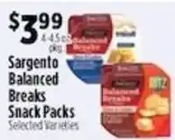 Pioneer Supermarkets Sargento Balanced Breaks Snack Packs offer
