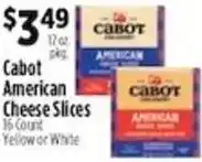 Pioneer Supermarkets Cabot American Cheese Slices offer