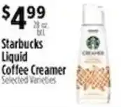 Pioneer Supermarkets Starbucks Liquid Coffee Creamer offer