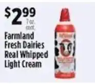Pioneer Supermarkets Farmland Fresh Dairies Real Whipped Light Cream offer