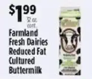 Pioneer Supermarkets Farmland Fresh Dairies Reduced Fat Cultured Buttermilk offer
