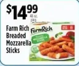 Pioneer Supermarkets Farm Rich Breaded Mozzarella Sticks offer