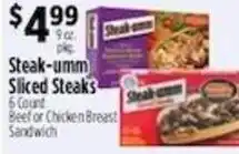 Pioneer Supermarkets Steak-umm Sliced Steaks offer