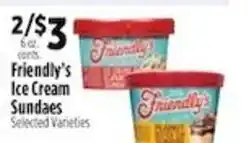 Pioneer Supermarkets Friendly's Ice Cream Sundaes offer