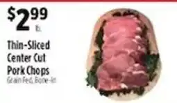 Pioneer Supermarkets Thin-Sliced Center Cut Pork Chops offer
