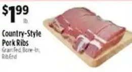 Pioneer Supermarkets Country-Style Pork Ribs offer