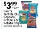 Met Foodmarkets Herr's Tortilla Chips Popcorn, Pretzels or Potato Chips offer