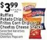 Met Foodmarkets Ruffles Potato Chips Fritos Corn Chips.or Cheetos Cheese Snacks offer