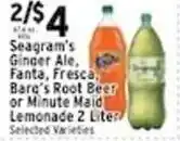 Met Foodmarkets Seagram's Ginger Ale, Fanta, Fresca Bare's Root Beer or Minute Maid Lemonade offer